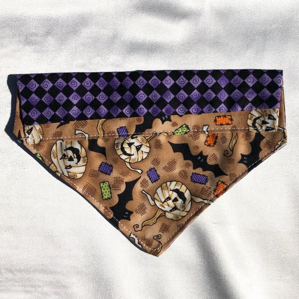 Handmade Small Dog Halloween Print Collar Bandana